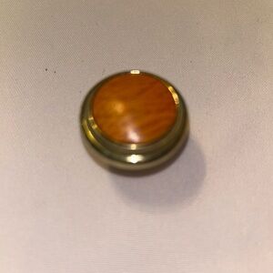 Round Gold and Brown Drawer Knob